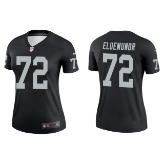 Women's Las Vegas Raiders Jermaine Eluemunor #72 Black Legend Jersey