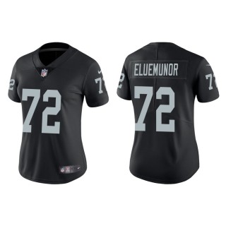 Women's Las Vegas Raiders Jermaine Eluemunor #72 Black Vapor Limited Jersey