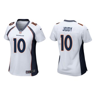 Women's Denver Broncos Jerry Jeudy #10 White Game Jersey