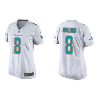 Women's Miami Dolphins Jevon Holland #8 White Game Jersey