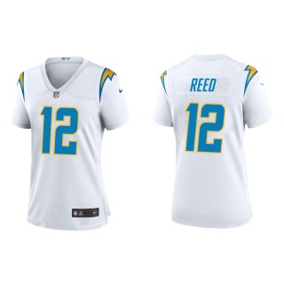 Women's Los Angeles Chargers Joe Reed #12 White Alternate Game Jersey