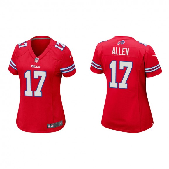 Women's Buffalo Bills Josh Allen #17 Red Alternate Game Jersey