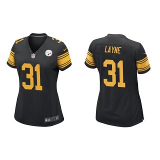 Women's Pittsburgh Steelers Justin Layne #31 Black Alternate Game Jersey