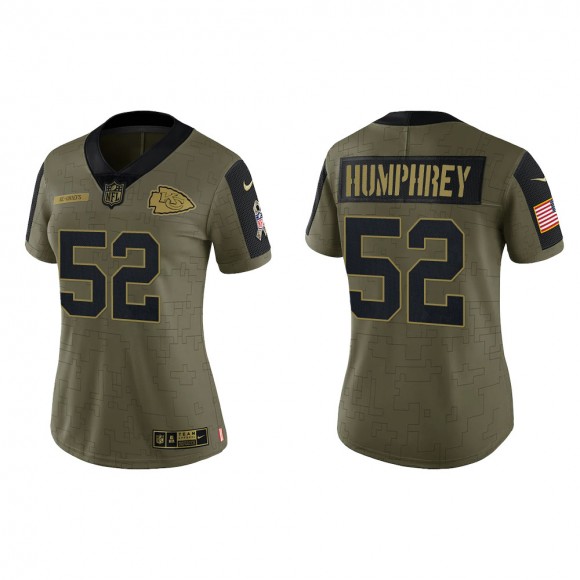 2021 Salute To Service Women Chiefs Creed Humphrey Olive Gold Limited Jersey