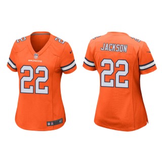 Women's Denver Broncos Kareem Jackson #22 Orange Alternate Game Jersey