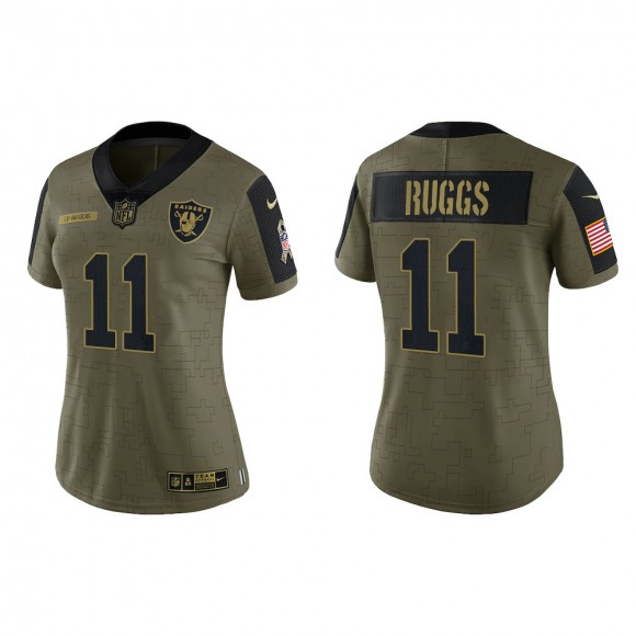 2021 Salute To Service Women Raiders Henry Ruggs Olive Gold Limited Jersey