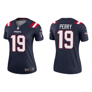 Women's New England Patriots Malcolm Perry #19 Navy Legend Jersey
