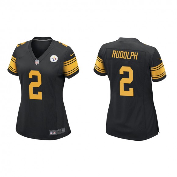 Women's Pittsburgh Steelers Mason Rudolph #2 Black Alternate Game Jersey