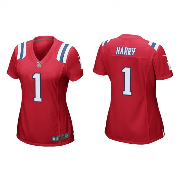 Women's New England Patriots N'Keal Harry #1 Red Alternate Game Jersey