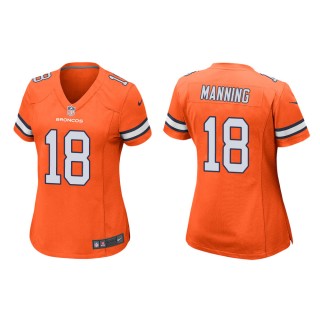 Women's Denver Broncos Peyton Manning #18 Orange Alternate Game Jersey