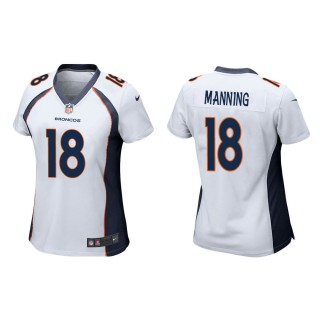 Women's Denver Broncos Peyton Manning #18 White Game Jersey