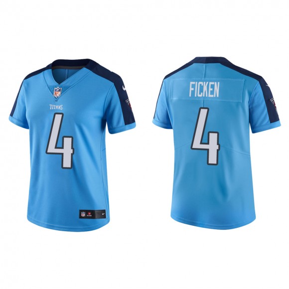 Women's Tennessee Titans Sam Ficken #4 Light Blue Vapor Limited Jersey