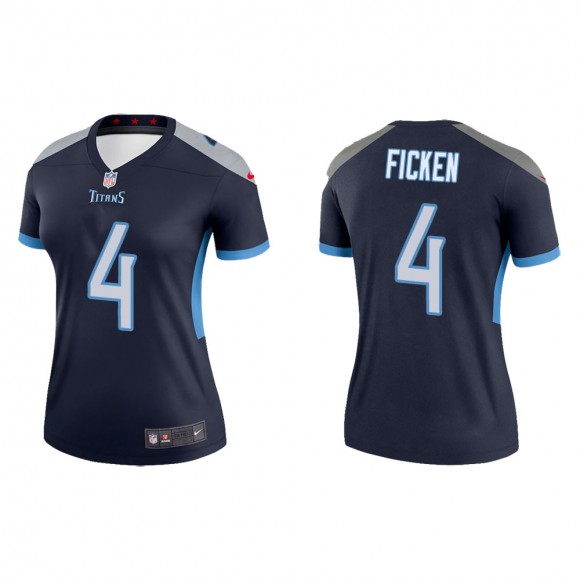 Women's Tennessee Titans Sam Ficken #4 Navy Legend Jersey