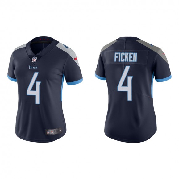 Women's Tennessee Titans Sam Ficken #4 Navy Vapor Limited Jersey