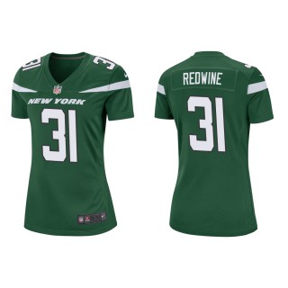 Women's New York Jets Sheldrick Redwine #31 Green Game Jersey