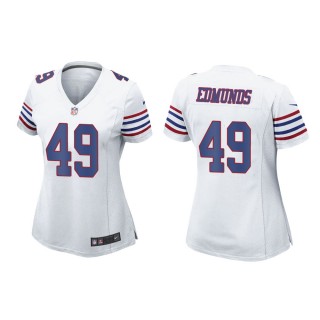 Women's Buffalo Bills Tremaine Edmunds #49 White Alternate Game Jersey