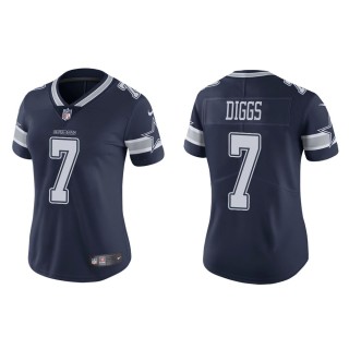 Women's Dallas Cowboys Trevon Diggs #7 Navy Vapor Limited Jersey