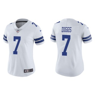 Women's Dallas Cowboys Trevon Diggs #7 White Vapor Limited Jersey