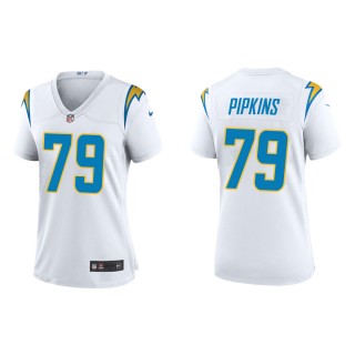 Women's Los Angeles Chargers Trey Pipkins #79 White Alternate Game Jersey