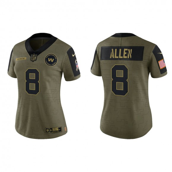 2021 Salute To Service Women Washington Kyle Allen Olive Gold Limited Jersey