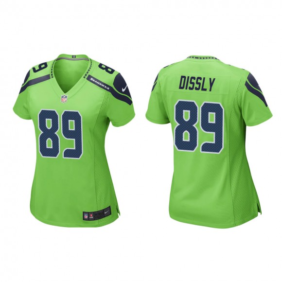 Women's Seattle Seahawks Will Dissly #89 Neon Green Alternate Game Jersey