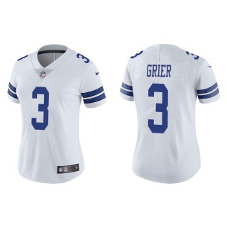 Women's Dallas Cowboys Will Grier #3 White Vapor Limited Jersey