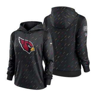 Women Cardinals Anthracite 2021 NFL Crucial Catch Therma Pullover Hoodie