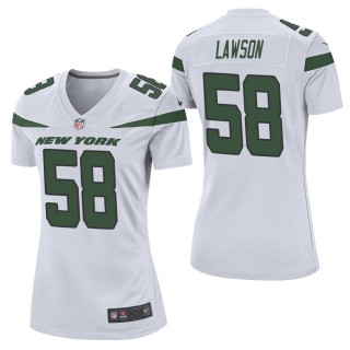 Women's New York Jets Carl Lawson White Game Jersey