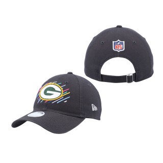 Women Packers Charcoal 2021 NFL Crucial Catch 9TWENTY Adjustable Hat