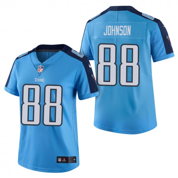 Women's Tennessee Titans Marcus Johnson Light Blue Vapor Limited Jersey