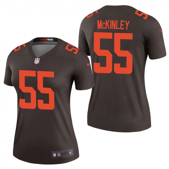 Women's Cleveland Browns Takkarist McKinley Brown Alternate Legend Jersey