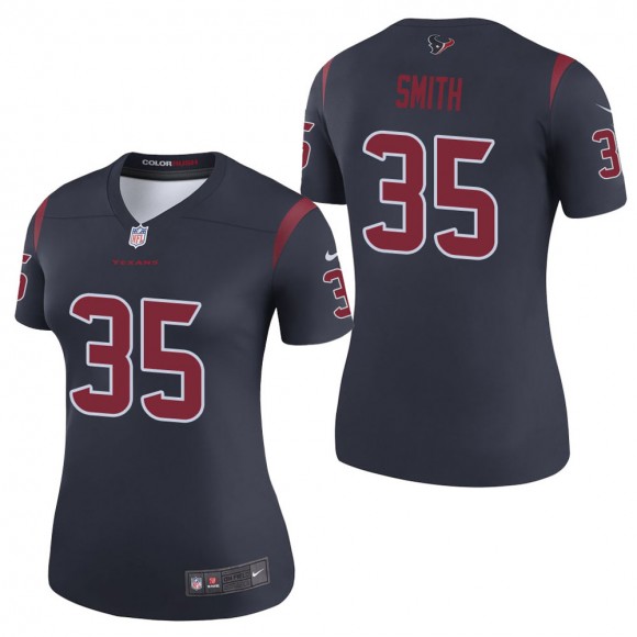 Women's Houston Texans Tremon Smith Navy Color Rush Legend Jersey