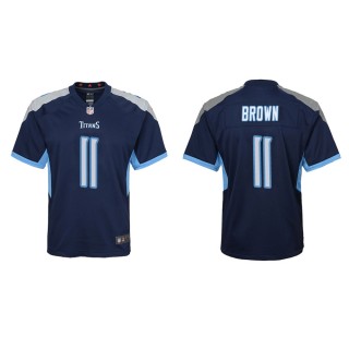 Youth Tennessee Titans A.J. Brown #11 Navy Game Jersey
