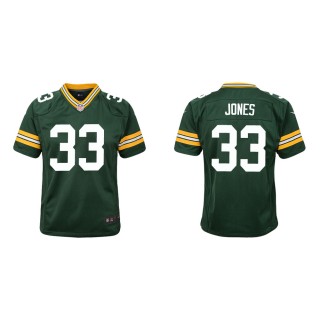 Youth Green Bay Packers Aaron Jones #33 Green Game Jersey