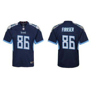 Youth Tennessee Titans Anthony Firkser #86 Navy Game Jersey