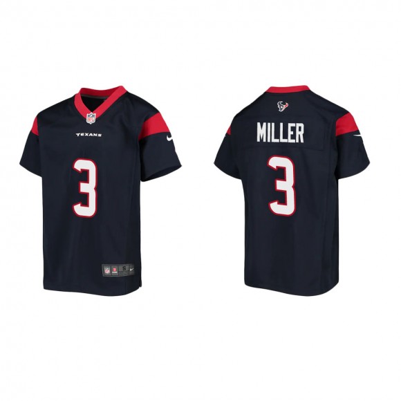 Youth Houston Texans Anthony Miller #3 Navy Game Jersey