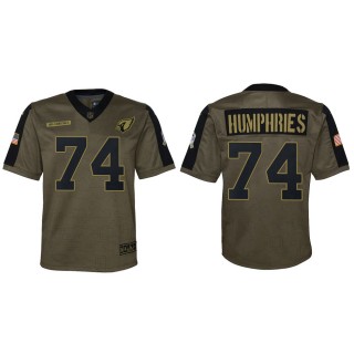 2021 Salute To Service Youth Cardinals D.J. Humphries Olive Game Jersey
