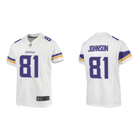 Youth Minnesota Vikings Bisi Johnson #81 White Game Jersey