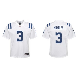 Youth Indianapolis Colts Brett Hundley #3 White Game Jersey