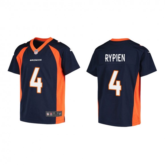 Youth Denver Broncos Brett Rypien #4 Navy Game Jersey