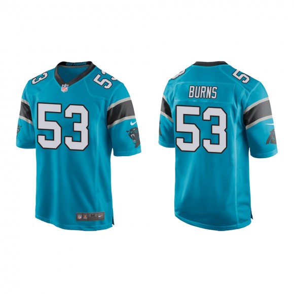 Youth Carolina Panthers Brian Burns #53 Blue Game Jersey