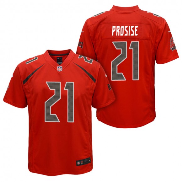 Youth Tampa Bay Buccaneers C.J. Prosise Red Color Rush Game Jersey