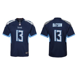 Youth Tennessee Titans Cameron Batson #13 Navy Game Jersey