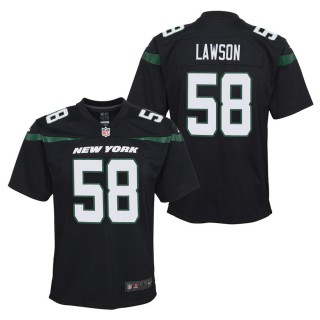 Youth New York Jets Carl Lawson Black Game Jersey