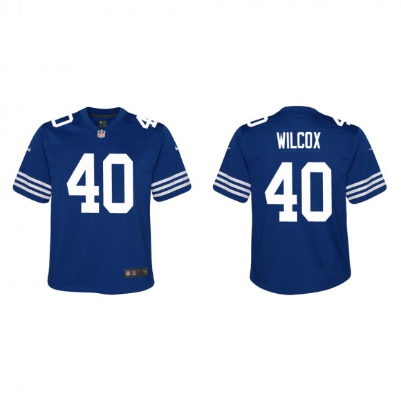 Youth Indianapolis Colts Chris Wilcox #40 Royal Alternate Game Jersey