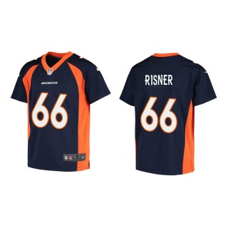 Youth Denver Broncos Dalton Risner #66 Navy Game Jersey