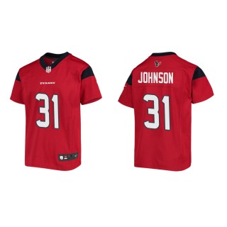 Youth Houston Texans David Johnson #31 Red Game Jersey