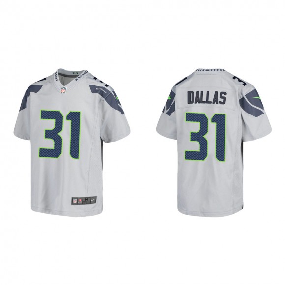 Youth Seattle Seahawks DeeJay Dallas #31 Gray Game Jersey