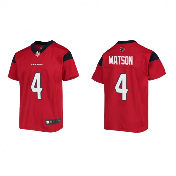 Youth Houston Texans Deshaun Watson #4 Red Game Jersey