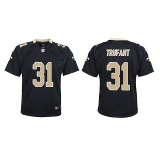 Youth New Orleans Saints Desmond Trufant #31 Black Game Jersey